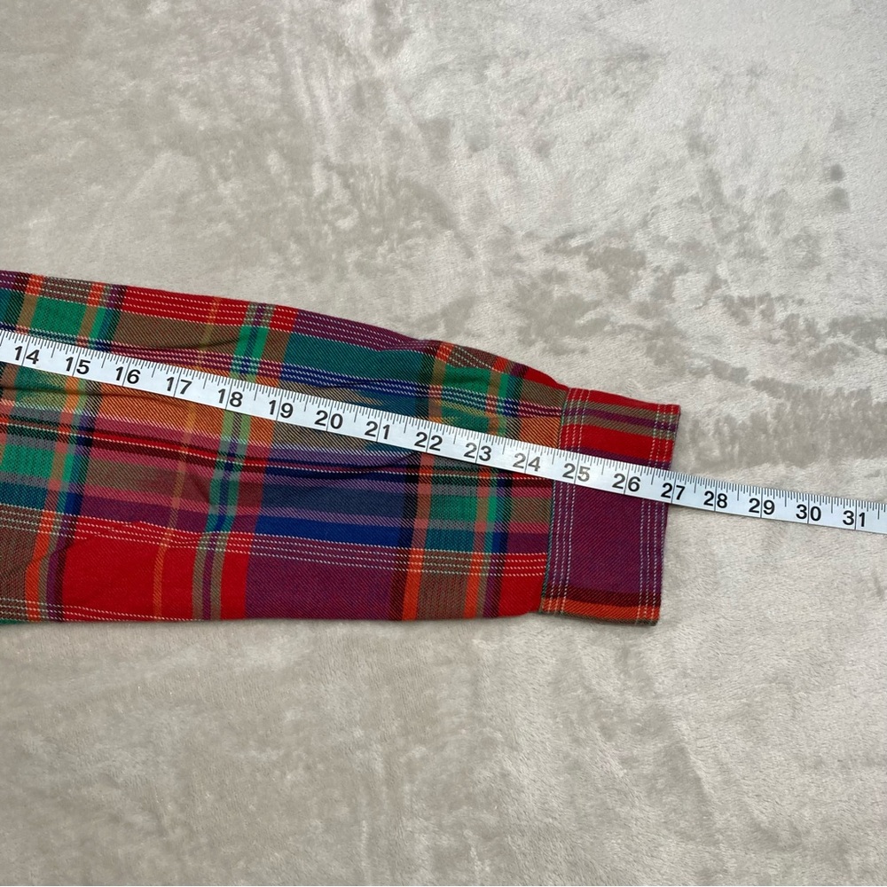 Vintage Polo Ralph Lauren Plaid Aztec Southwestern Button Up Shirt Flannel Ranch - Picture 9 of 9
